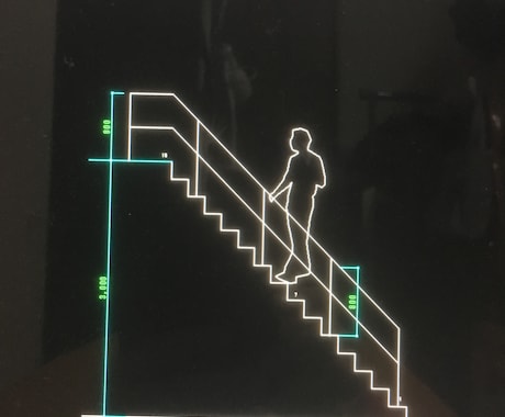 簡単な階段や手すりなどjww-cadで描きます ここに階段をかけたいけど収まりが分からないとか イメージ1