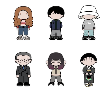 優しくポップでシンプルな絵柄の似顔絵を描きます SNSでの普段使いから特別な日まで、似顔絵をいかがでしょうか イメージ2