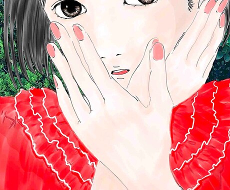 オーダーメイドで可愛い女性イラストを描きます アナログタッチでオリジナル感満載の女性イラストをご提供します イメージ2