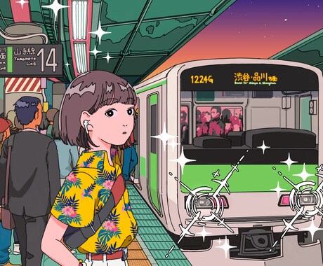 イラスト作成します ポップな人物・動物・背景イラストを制作いたします イメージ2
