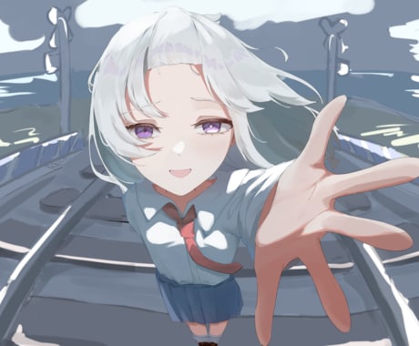 先着3名割引！高品質なキャライラスト描きます 透明感のある塗り×魅せる表情！一枚絵やSNSアイコンに イメージ2