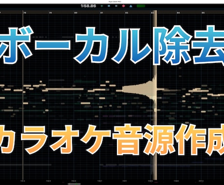 音源からボーカルを除去しカラオケ音源を作ります 歌ってみた・配信用のカラオケ音源を作成！ イメージ1