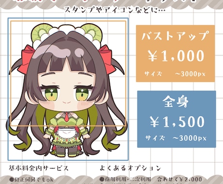 あなただけのロリ可愛い♥イラスト描きます 何度も修正ok!!可愛いをぎゅっと詰め込んだイラスト描きます イメージ2