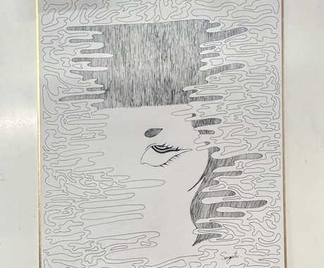 独特な世界観のイラストを描きます キャンバスや色紙にイラストを描きます。 イメージ2