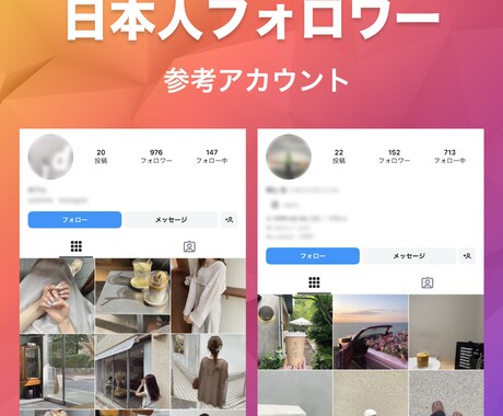 インスタの日本人アカウントのフォロワーを増やします 高品質日本人フォロワー☆スパム無し☆最速当日完了 イメージ2