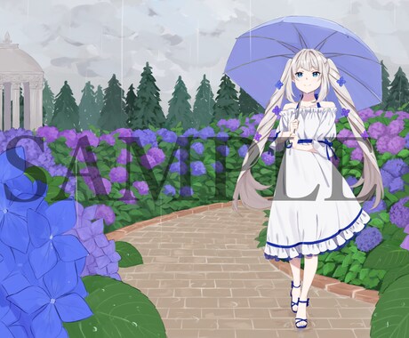 背景ありキャラクターイラスト描きます キャラの魅力を引き出す背景つきイラストをお求めの方に！ イメージ2
