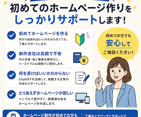 初めての方向けホームページを制作します Gamma AIで確認後WordPressへ移行 イメージ2
