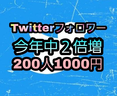 Twitterのフォロワー+200人宣伝します 破格★6/20まで限定価格★アカウントの価値向上に イメージ1