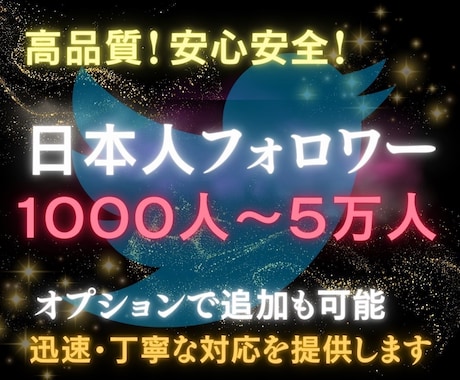 Twitter日本人+アジア人フォロワー増加します 品質大幅改善！！！長期減少保証付き！ イメージ1