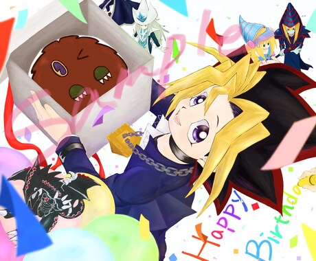 SNSアイコンや一枚絵等、お描きします かわいい絵柄寄りのキャラクター イメージ2