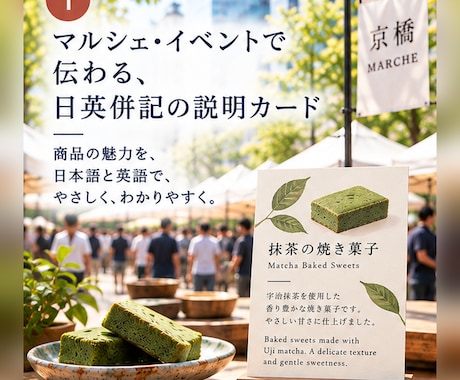 外国人のお客様にも伝わる商品説明カードを制作します イメージ1
