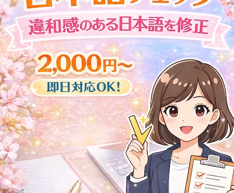 日本語チェック・宿題の答えを確認します 違和感ある日本語も宿題もやさしく対応します イメージ1