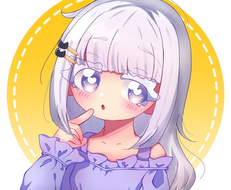 まるい目が特徴のかわいいイラストを描きます ふわふわキュートなゆめかわアイコンはいかがですか？ イメージ1