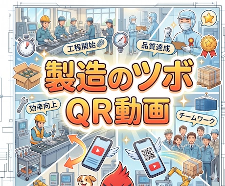 QR動画をスマホで読み込めば　作業内容説明出来ます 新人、外国人、パートへの　作業標準化と教育時間の時短 イメージ1