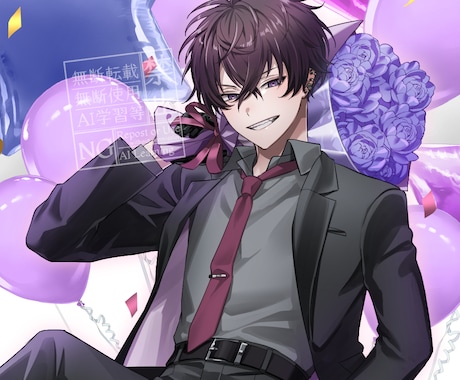 一枚絵で世界観を魅力的に描きます キャラクターの魅力を引き立てて印象に残る一枚に仕上げます イメージ2