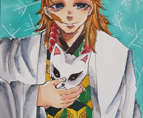 ポスターカードイラストにて制作します 好きなキャラ、雰囲気どうつくってほしいか聞き絵を作ります イメージ2