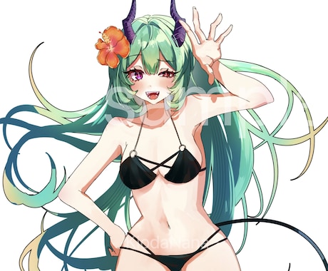 TRPGなどに！水着立ち絵イラスト描きます イメージ1