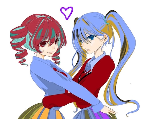 ギャルゲー風！！平成を感じさせるイラスト描いてます 人外、百合、ファンタジーも描けます。 イメージ2