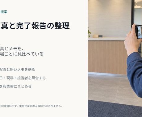 既存メモから5枚の営業提案資料を作ります イメージ1