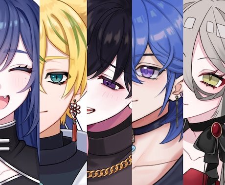 等身キャラのバストアップ描きます あなたのオリジナルキャラクター高クオリティでお届け致します。 イメージ1