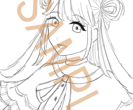女性Vtuberのデザインラフお渡しします ラフ(完成済み)と一枚絵のセットです。三面図も依頼OK！ イメージ2