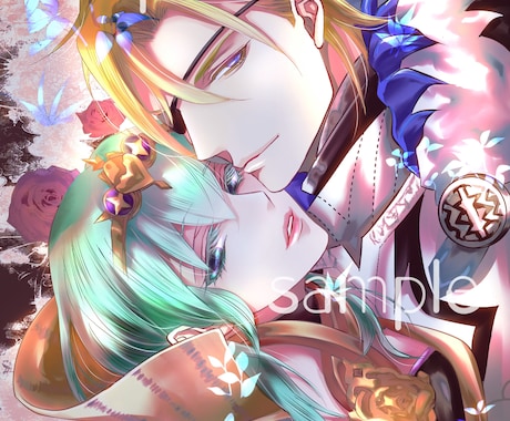 お表紙★挿絵★一枚絵等(版権可)描きます ご希望のイラストや小説のお表紙挿絵等(BL・GL・NL可) イメージ1