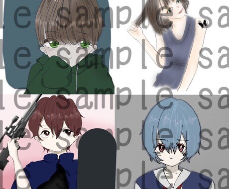 荒野アイコンイラスト描いてます 練習中のため最低価格にしています(><) イメージ2