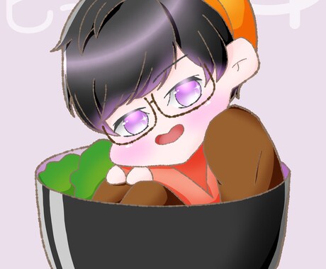 擬食化/可愛いアイコン・イラスト描きます デフォルメで擬食化や似顔絵の可愛いアイコン描きます イメージ1