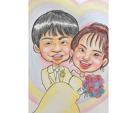 還暦祝いなどプレゼントに喜ばれる似顔絵作成します 記念日、お祝いなどに記憶に残る似顔絵作成いたします イメージ2