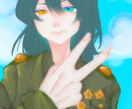 顔が中心のイラストを描きます