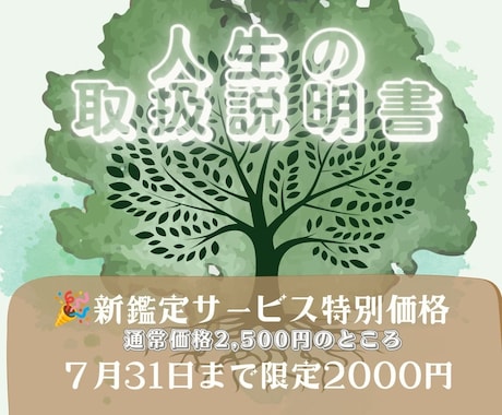 生年月日とお名前をもとに、多角的に読み解きます あなたの人生取説作成！自分でも知らない魅力と可能性を発見！ イメージ1