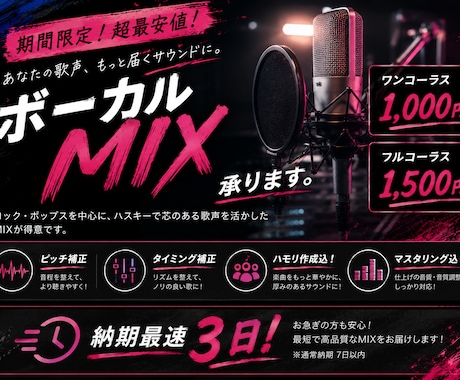 期間限定！低価格高クオリティのMIXをします イメージ1