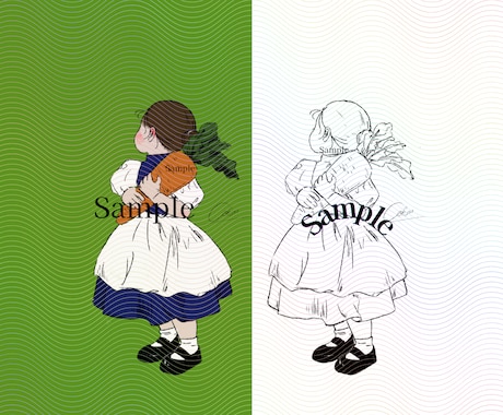 オリジナル海外絵本風のイラストを作成します “5月内限定のモニター価格”似顔絵・アイコン・インテリア等！ イメージ1