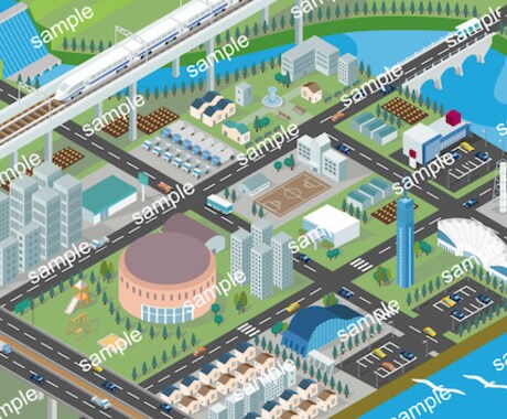 アイソメトリックのイラスト描きます 立体製図法でイラストを描きます イメージ2