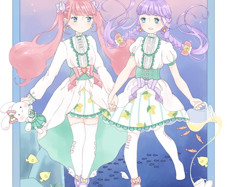 最短3日！ほんわかかわいい女の子のイラスト描きます イメージ1