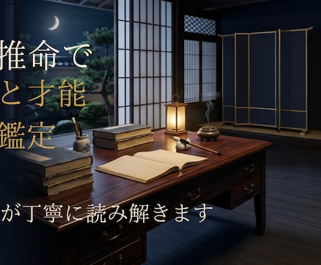 四柱推命で本質と才能を丁寧に鑑定します 3代目が強みと人生の軸を読み解きます イメージ1