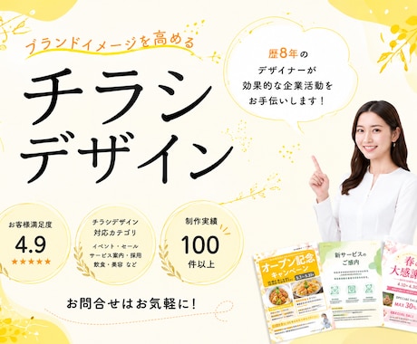 原稿がなくてもOK効果的なチラシデザインします イメージ1