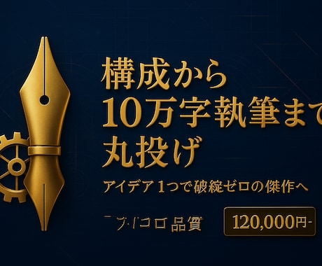 構成から10万字執筆まで丸投げ破綻ゼロ長編小説ます アイデア１つで丸投げ可！伏線回収・破綻ゼロの傑作長編へ！ イメージ1