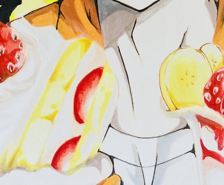 美味しそうなお菓子をコピックで描きます あなたのお店のメニューにかわいいさを！！ イメージ2