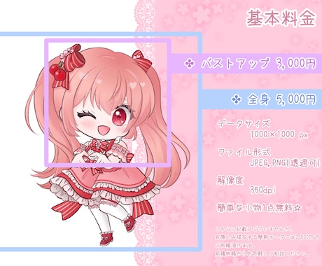 ぷにっと可愛い❁ミニキャラアイコン描きます SNSアイコンだけでなく配信やグッズにもオススメです♪ イメージ2