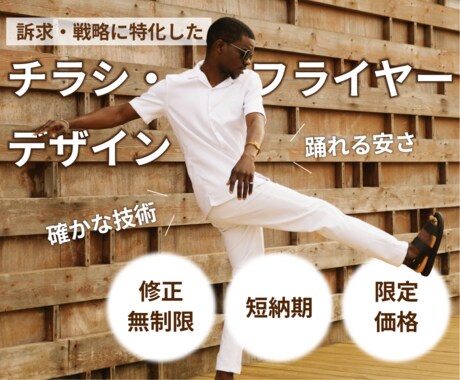 不意に「読んでしまう」チラシ・フライヤー制作します サービスと整合性の取れたデザインを短納期で作成いたします。 イメージ1