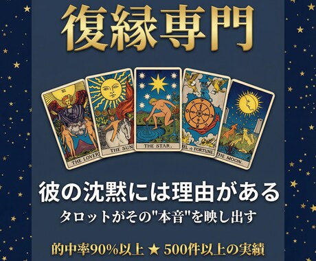 復縁専門鑑定｜彼の気持ち／距離の理由を読み解きます 既読スルーの背景、温度差、距離ができた理由…を読み解きます イメージ2