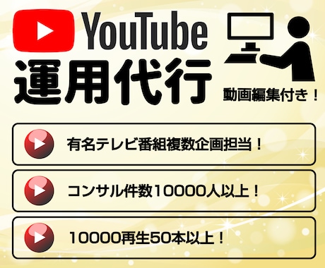 モニター価格5名限定！YouTube運営代行します 動画編集付き！通常298,200円→18,000円！ イメージ1