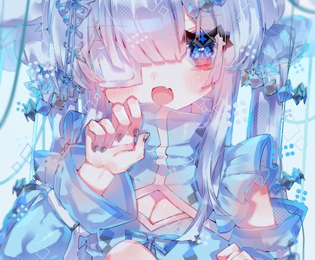 キラキラ透明でかわいいイラスト制作します 納期5日〜対応可能です。大手企業の公募採用経験アリ♪ イメージ1