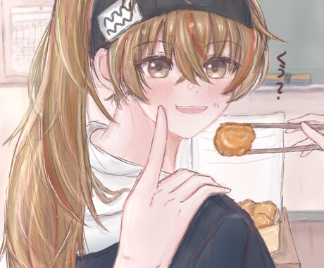 SNSアイコンやキャラクターデザインを描きます 見る人の心がふわっと明るくなるような絵を心がけます!! イメージ2