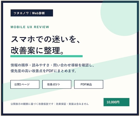 Webサイトのスマホ導線を診断します 初めての方が迷う情報順と問い合わせ導線を整理します イメージ1