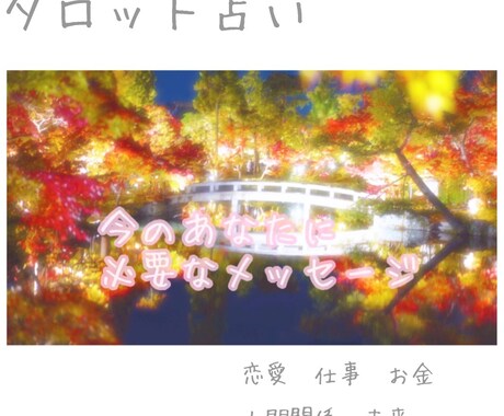 恋愛✧仕事✧人間関係✧お金✧未来✧占います ✧最短30分✧タロットやオラクルカードで占います♪ イメージ1