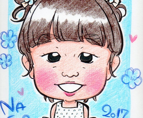 お誕生日や還暦祝いのプレゼントに！似顔絵作成します 色鉛筆で優しいタッチ☆大人数似顔絵も承ります◎ペットも可！ イメージ2