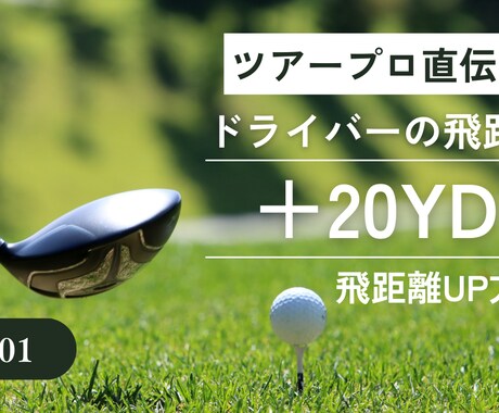 飛距離UPのレッスン動画お送りします 実際にお客様が3ヶ月で＋20yd達成したノウハウ イメージ1