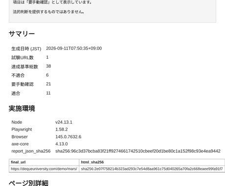 納品前サイトをアクセシビリティ自動試験します JIS X 8341-3 項目で記録PDF｜発注者への提出用 イメージ2
